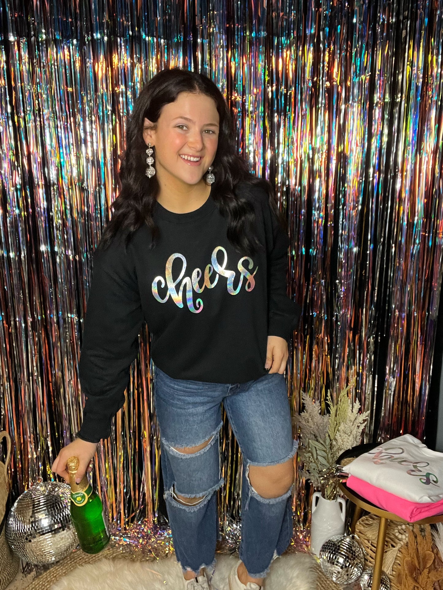 Cheers New Years FOIL Sweatshirt