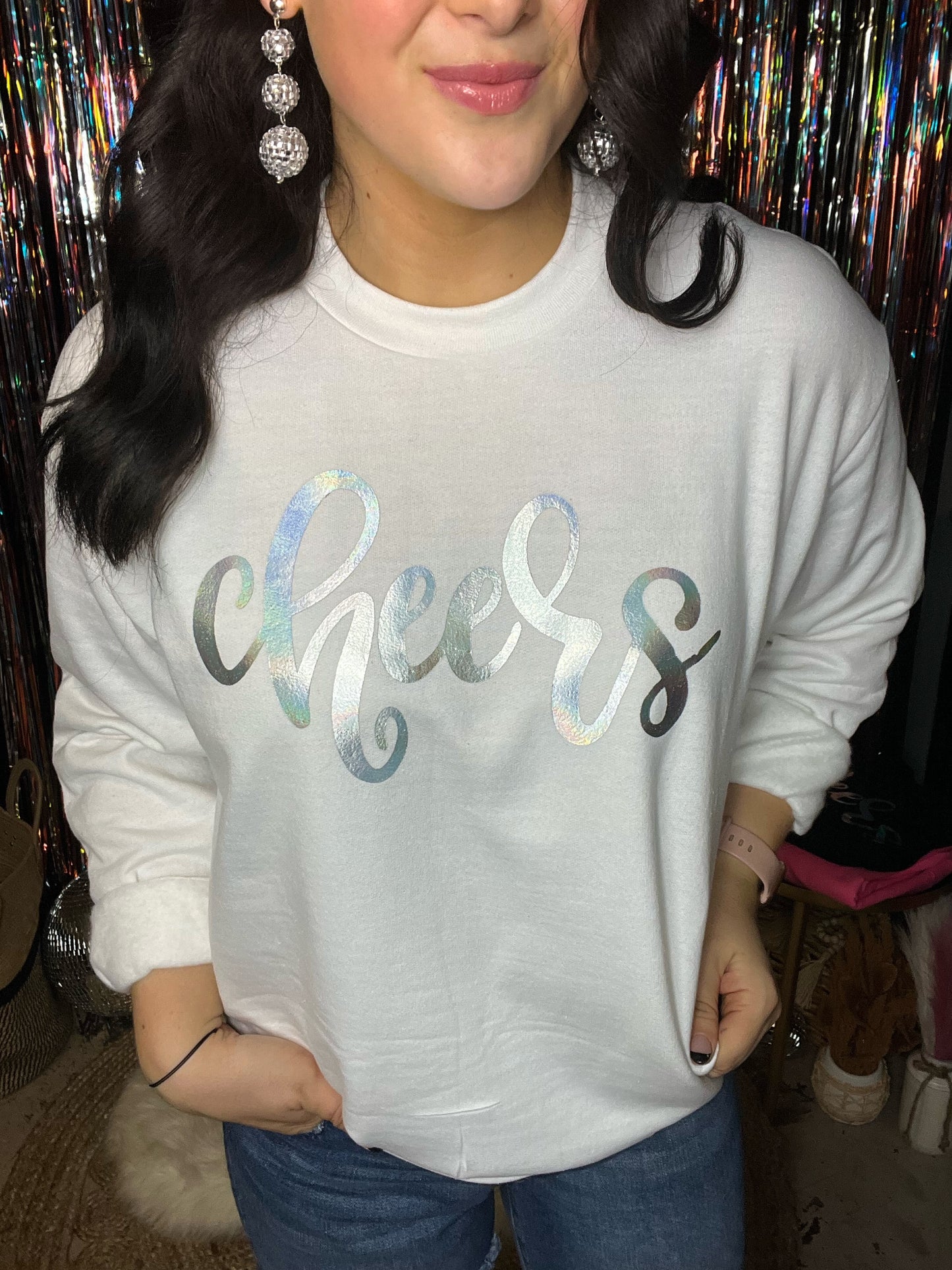 Cheers New Years FOIL Sweatshirt