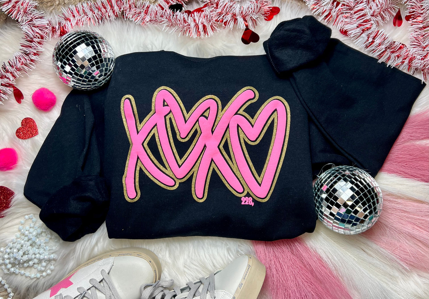 XOXO Metallic & Puff Valentines Day