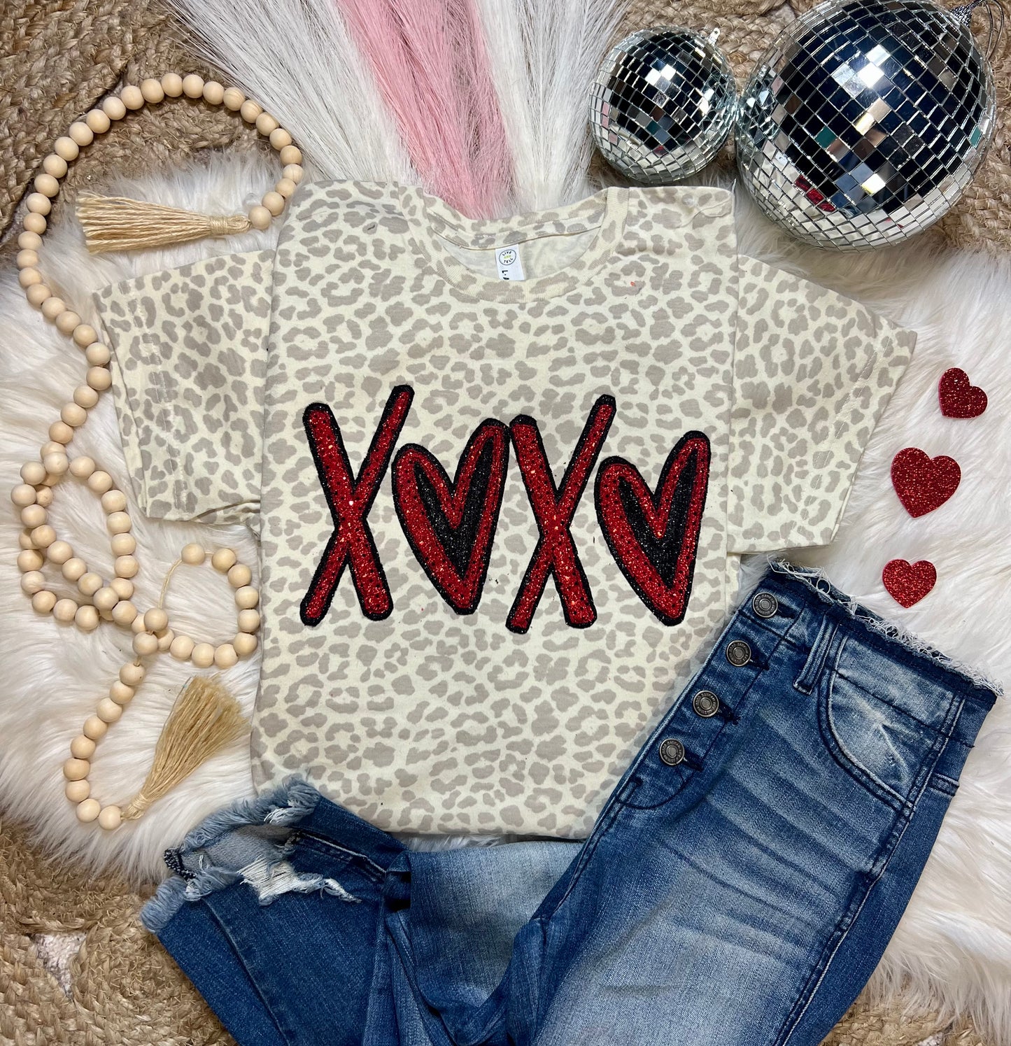 XOXO Embroidery Applique Tee